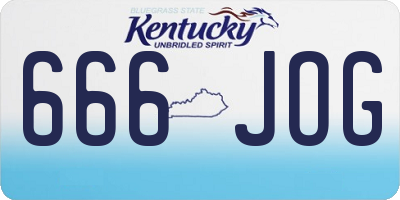 KY license plate 666JOG