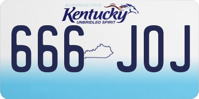 KY license plate 666JOJ
