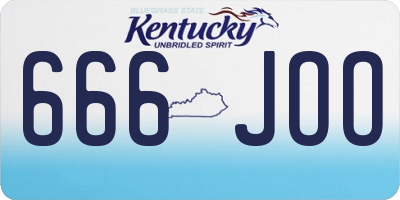 KY license plate 666JOO