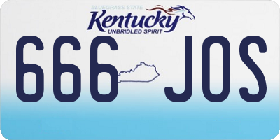 KY license plate 666JOS