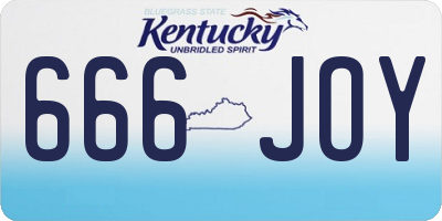 KY license plate 666JOY