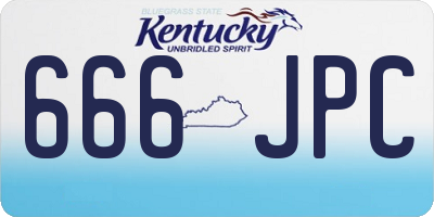 KY license plate 666JPC