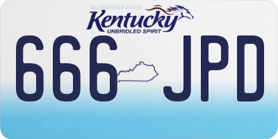 KY license plate 666JPD