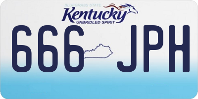 KY license plate 666JPH