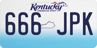 KY license plate 666JPK