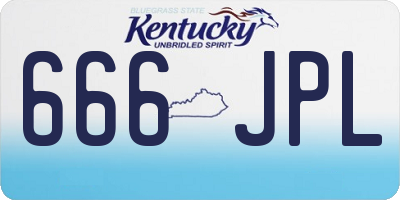 KY license plate 666JPL