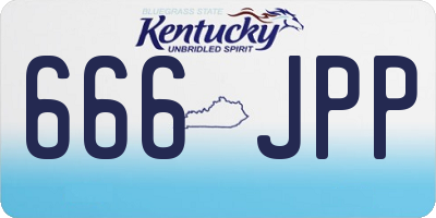 KY license plate 666JPP