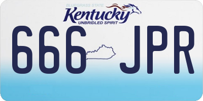 KY license plate 666JPR