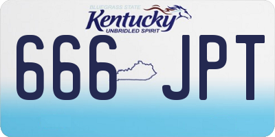 KY license plate 666JPT