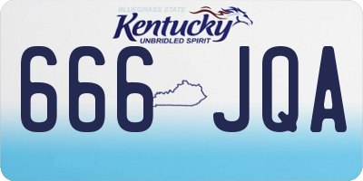 KY license plate 666JQA