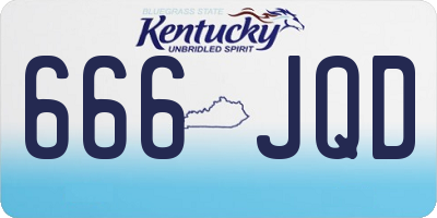 KY license plate 666JQD