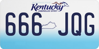 KY license plate 666JQG