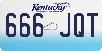 KY license plate 666JQT