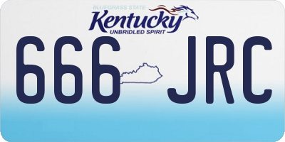 KY license plate 666JRC
