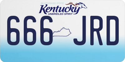 KY license plate 666JRD