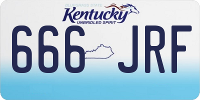 KY license plate 666JRF
