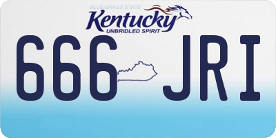 KY license plate 666JRI