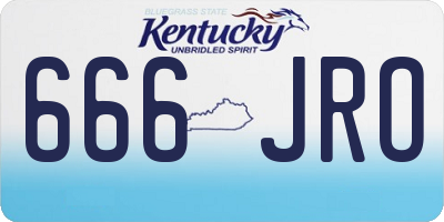 KY license plate 666JRO
