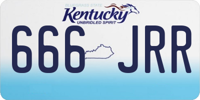 KY license plate 666JRR