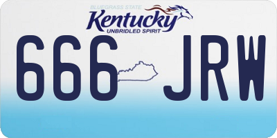 KY license plate 666JRW