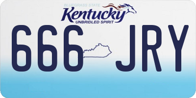 KY license plate 666JRY