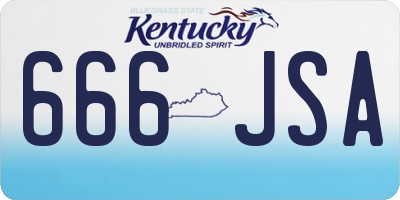 KY license plate 666JSA