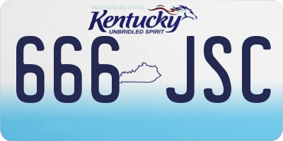KY license plate 666JSC