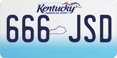 KY license plate 666JSD