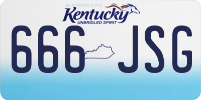 KY license plate 666JSG