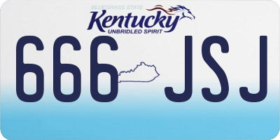 KY license plate 666JSJ