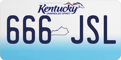 KY license plate 666JSL