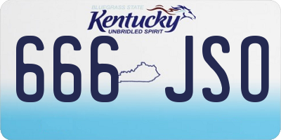 KY license plate 666JSO