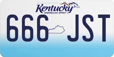 KY license plate 666JST