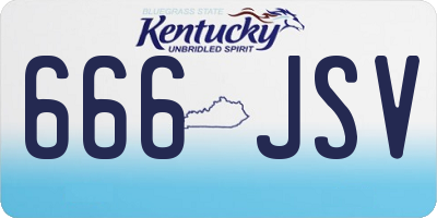 KY license plate 666JSV