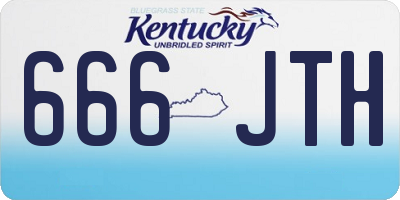 KY license plate 666JTH