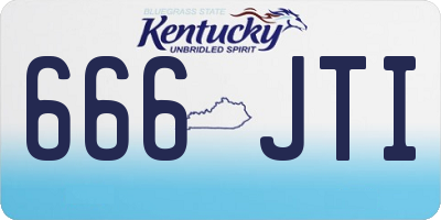 KY license plate 666JTI
