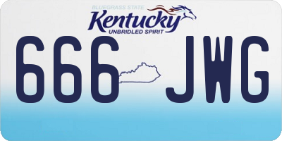 KY license plate 666JWG
