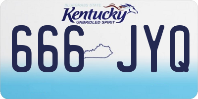 KY license plate 666JYQ