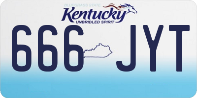 KY license plate 666JYT