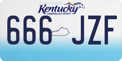 KY license plate 666JZF