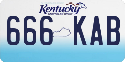 KY license plate 666KAB