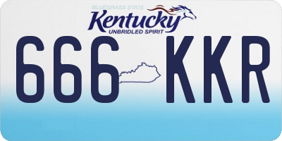 KY license plate 666KKR