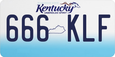 KY license plate 666KLF