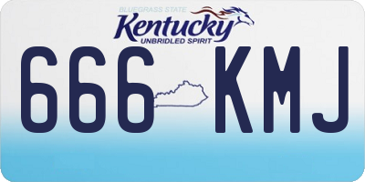KY license plate 666KMJ