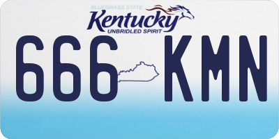 KY license plate 666KMN