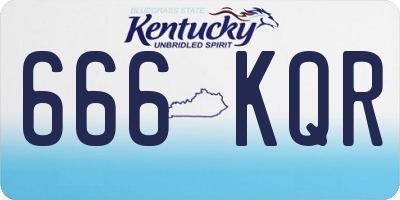 KY license plate 666KQR