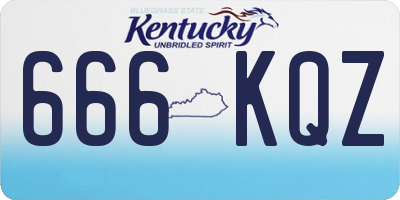 KY license plate 666KQZ