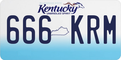KY license plate 666KRM