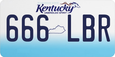 KY license plate 666LBR