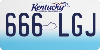 KY license plate 666LGJ